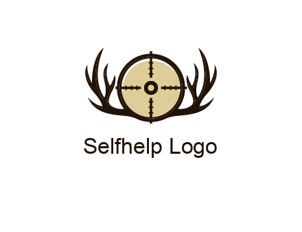 deer rack with bullseye or target symbol