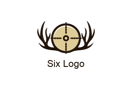 deer rack with bullseye or target symbol