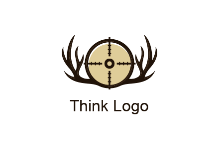 deer rack with bullseye or target symbol