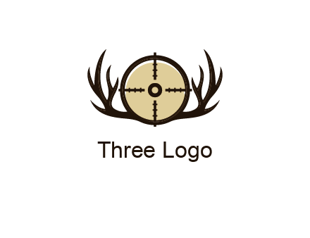 deer rack with bullseye or target symbol