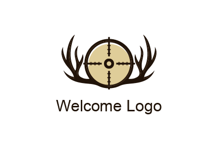 deer rack with bullseye or target symbol