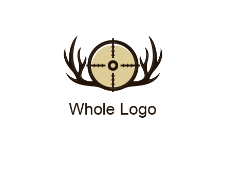 deer rack with bullseye or target symbol