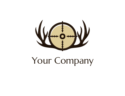 deer rack with bullseye or target symbol