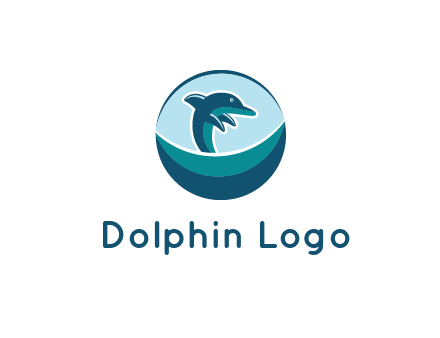 dolphin in the sea logo