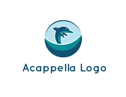 dolphin in the sea logo
