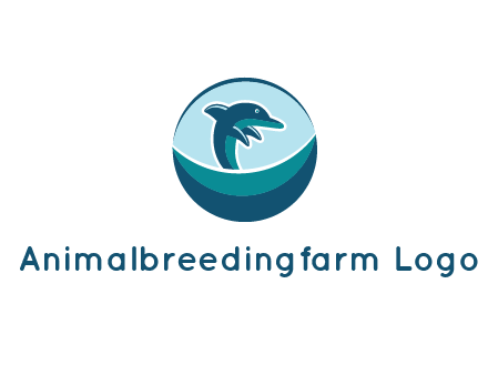 dolphin in the sea logo