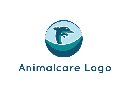 dolphin in the sea logo