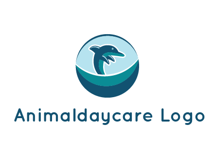 dolphin in the sea logo