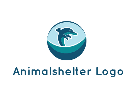 dolphin in the sea logo
