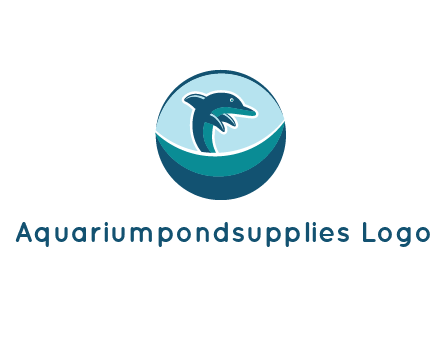 dolphin in the sea logo