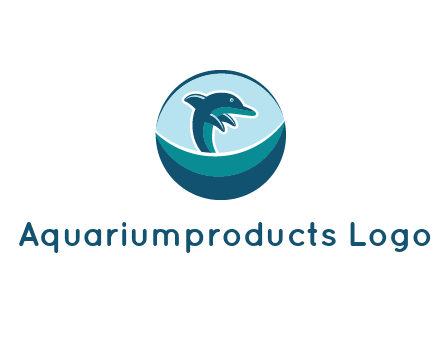 dolphin in the sea logo