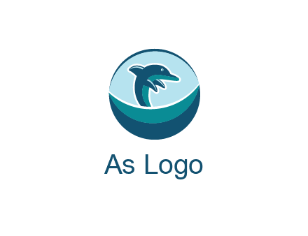 dolphin in the sea logo