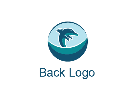 dolphin in the sea logo