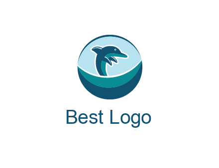 dolphin in the sea logo