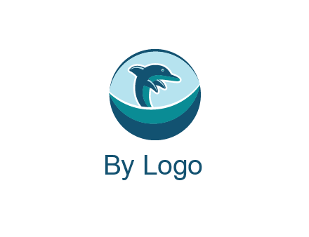 dolphin in the sea logo