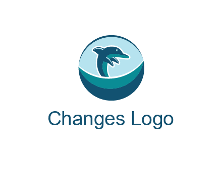 dolphin in the sea logo