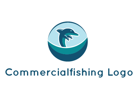 dolphin in the sea logo