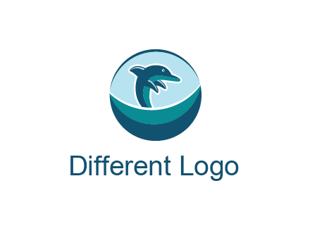 dolphin in the sea logo