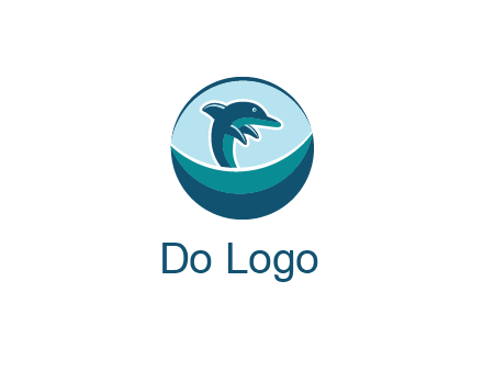 dolphin in the sea logo