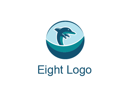 dolphin in the sea logo