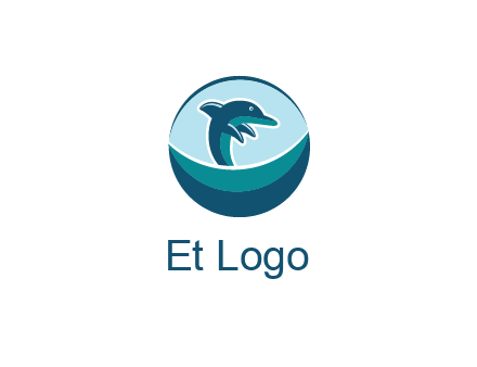 dolphin in the sea logo