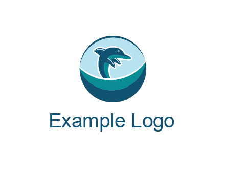 dolphin in the sea logo