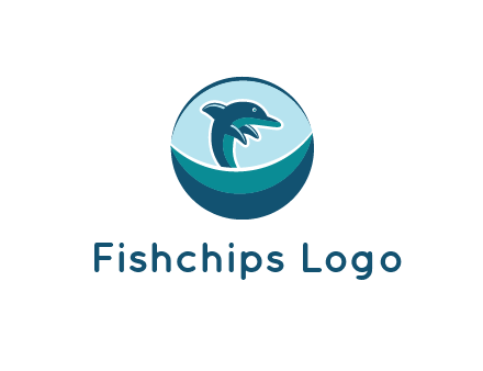 dolphin in the sea logo