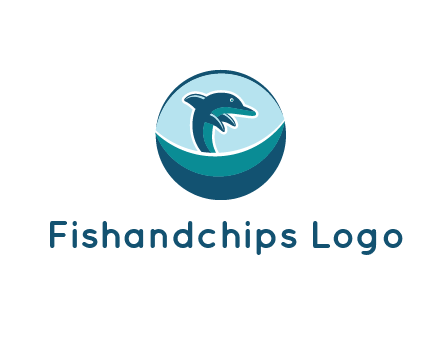 dolphin in the sea logo
