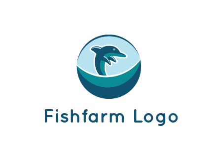 dolphin in the sea logo