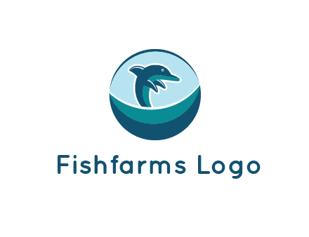 dolphin in the sea logo