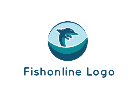 dolphin in the sea logo
