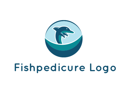 dolphin in the sea logo
