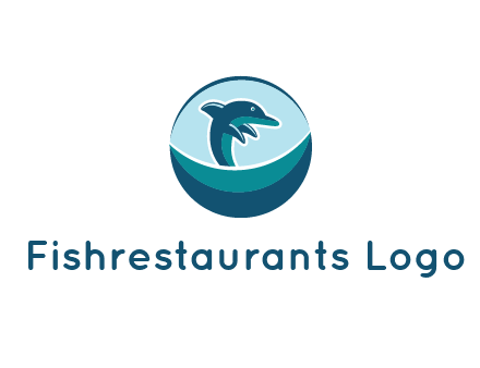 dolphin in the sea logo