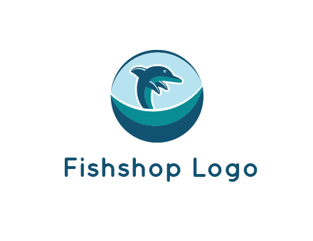 dolphin in the sea logo