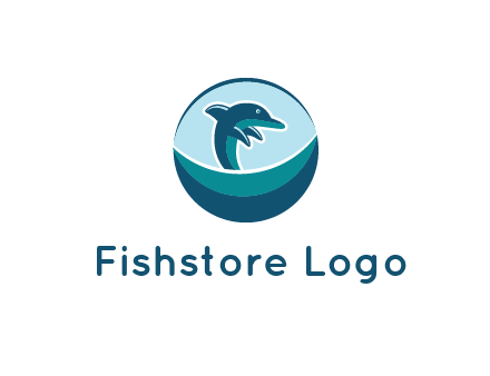 dolphin in the sea logo