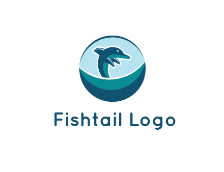 dolphin in the sea logo