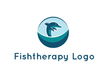 dolphin in the sea logo