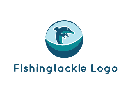 dolphin in the sea logo