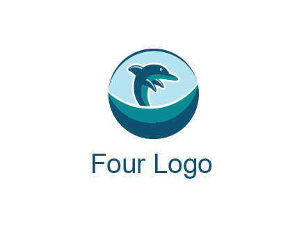 dolphin in the sea logo