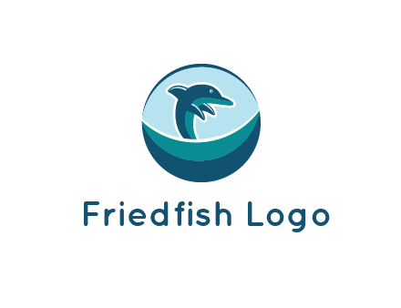dolphin in the sea logo