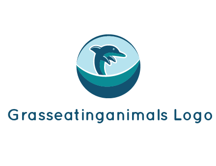 dolphin in the sea logo