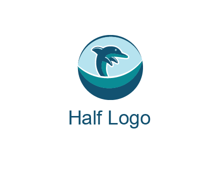 dolphin in the sea logo