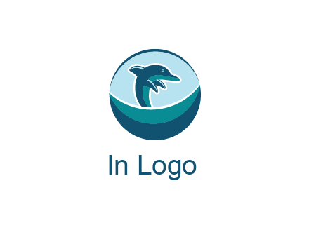 dolphin in the sea logo