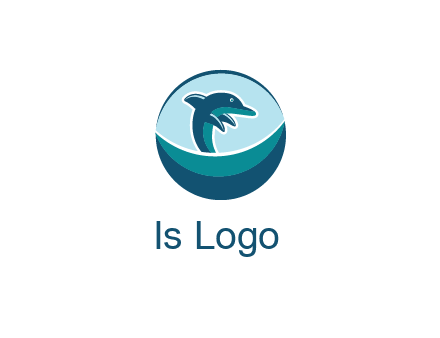 dolphin in the sea logo