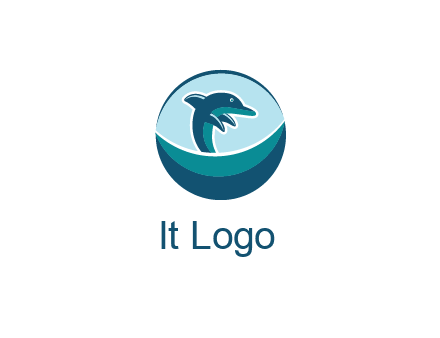 dolphin in the sea logo