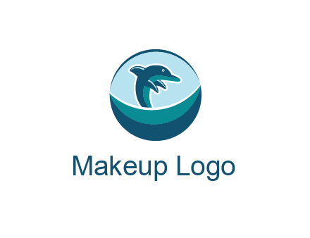 dolphin in the sea logo