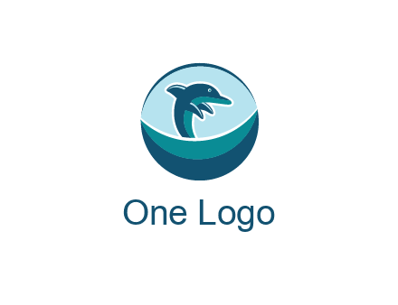 dolphin in the sea logo
