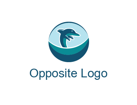 dolphin in the sea logo