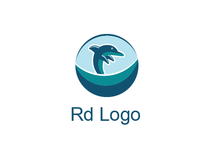 dolphin in the sea logo