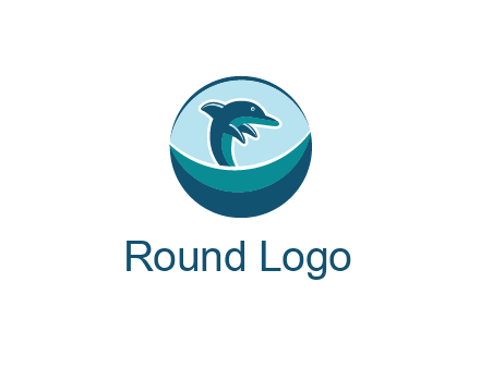 dolphin in the sea logo
